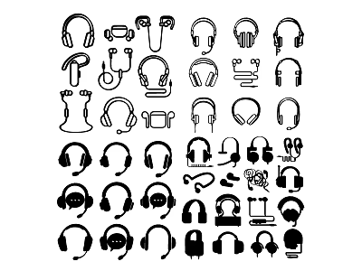 2D electronic headset microphone 3d model