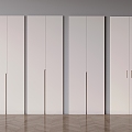 Modern Cream Wardrobe Door Panel Solid Wood Wardrobe Door Panel 3d model