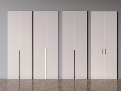 Modern Cream Wardrobe Door Panel Solid Wood Wardrobe Door Panel 3d model