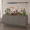 Modern fish tank aquarium 3d model