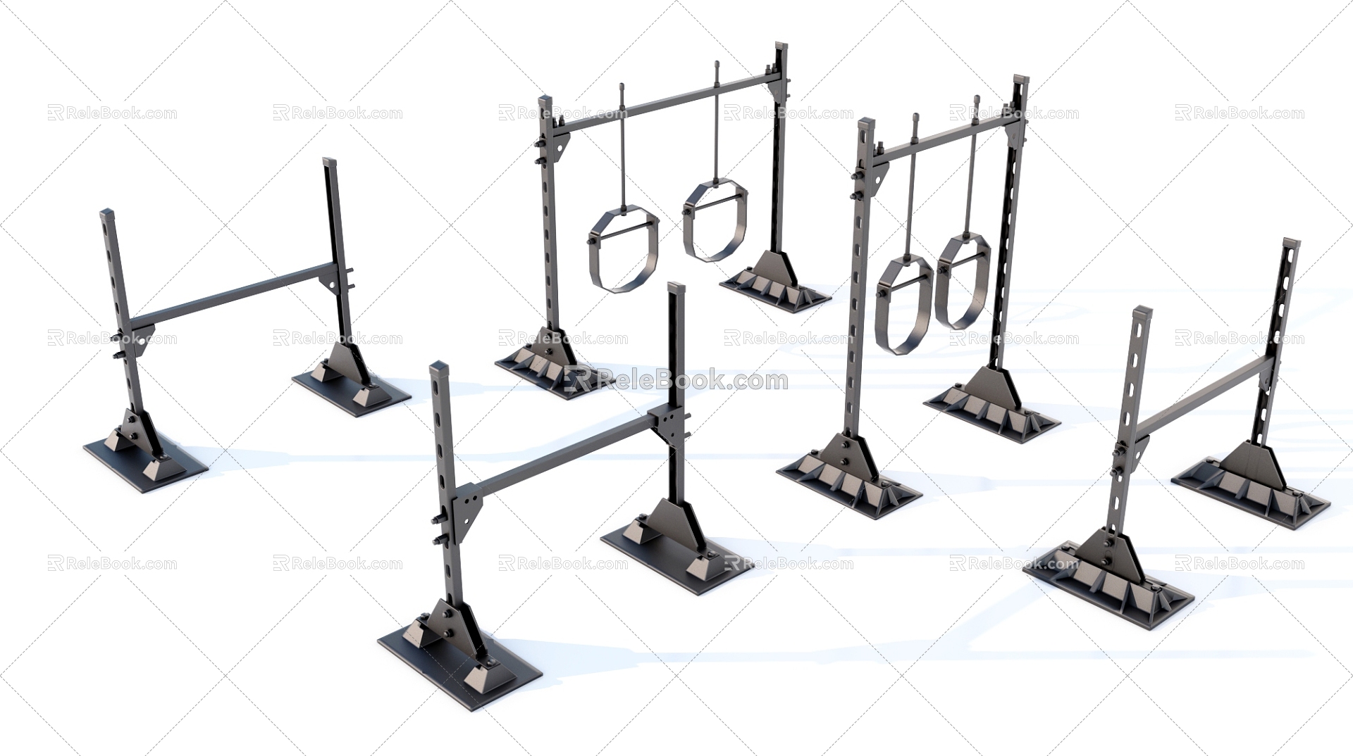 Pipe Support Support Frame Iron Frame 3d model