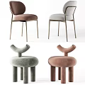 Stylish Modern Leisure Accent Chairs Featuring Velvet Upholstery Gray Brown Tones And Metal Sturdy Legs