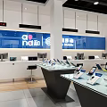 China Mobile Digital Store Interior With Mobile Phones Display Counters And Electronic Products