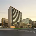 Modern Industrial Factory Building Complex With Glass Facades Surrounding Roads Vehicles And Greenery