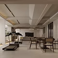 Modern Minimalist Living Room Interior Design With White Sofa Round Coffee Table And Cozy Chair
