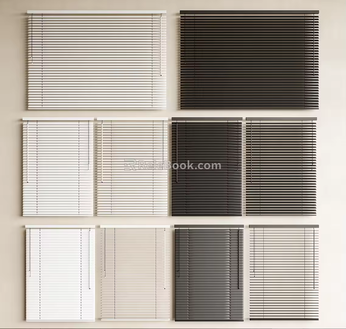 Venetian blinds Curtain Drawing Curtain Blind Vertical Curtain Rolling Curtain Roman Curtain Bedroom Curtain Living Room Curtain 3d model