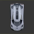 White Modern Sports Car With Sleek Aerodynamic Design Rear Spoiler And Shiny Alloy Wheels