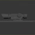 Tactical Weapon Scope With Red Lens And Rail Mount For Precision Shooting 3d model