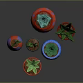 Colorful Succulent And Cactus Plants In Vibrant Decorative Pots With Various Designs