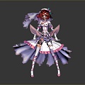 cosplay costume costume online game female warrior anime costume animation costume 3d model