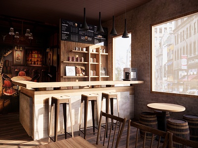 Style Bar Restaurant 3d model