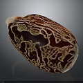 Detailed Organ Structure With Hair Like Texture And Red Brown Surface