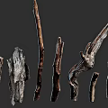 Natural Stone And Wood Pieces With Various Textures For Decorative Craft Projects