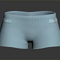 Light Blue Ribbed Briefs With Side Buckles For Daily Comfortable Wear