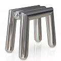 Modern Metal Stool With Smooth Surface Minimalist Design And Stable Legs For Home Decor