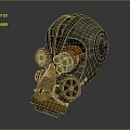 Mechanical Helmet Equipment With Steampunk Design Featuring Circular Devices Gears And Pipes