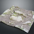 Natural Stone Surface With Moss Covered Rocks Dirt And Rustic Earthy Texture