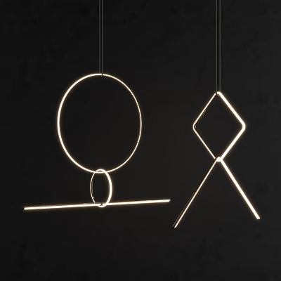 Modern FLOS chandelier 3d model Modern FLOS chandelier 3d model