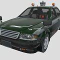 Green Security Patrol Car With Roof Emergency Lights And Patrol Markings