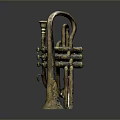 Vintage Brass Musical Horn As Decorative Household Item For Home