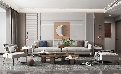 modern living room 3d model