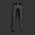 Various Colored Pants with Black Belts on Grey Smooth Surface