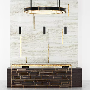 Modern Reception Desk Front Desk 3d model