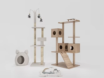 Nordic Cat Climbing Rack 3d model