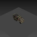 Military Camouflage Transport Truck With Covered Cargo Bed And Heavy Duty Design