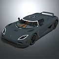Gray Sports Car With Sleek Aerodynamic Design Modern Exterior And Performance Wheels