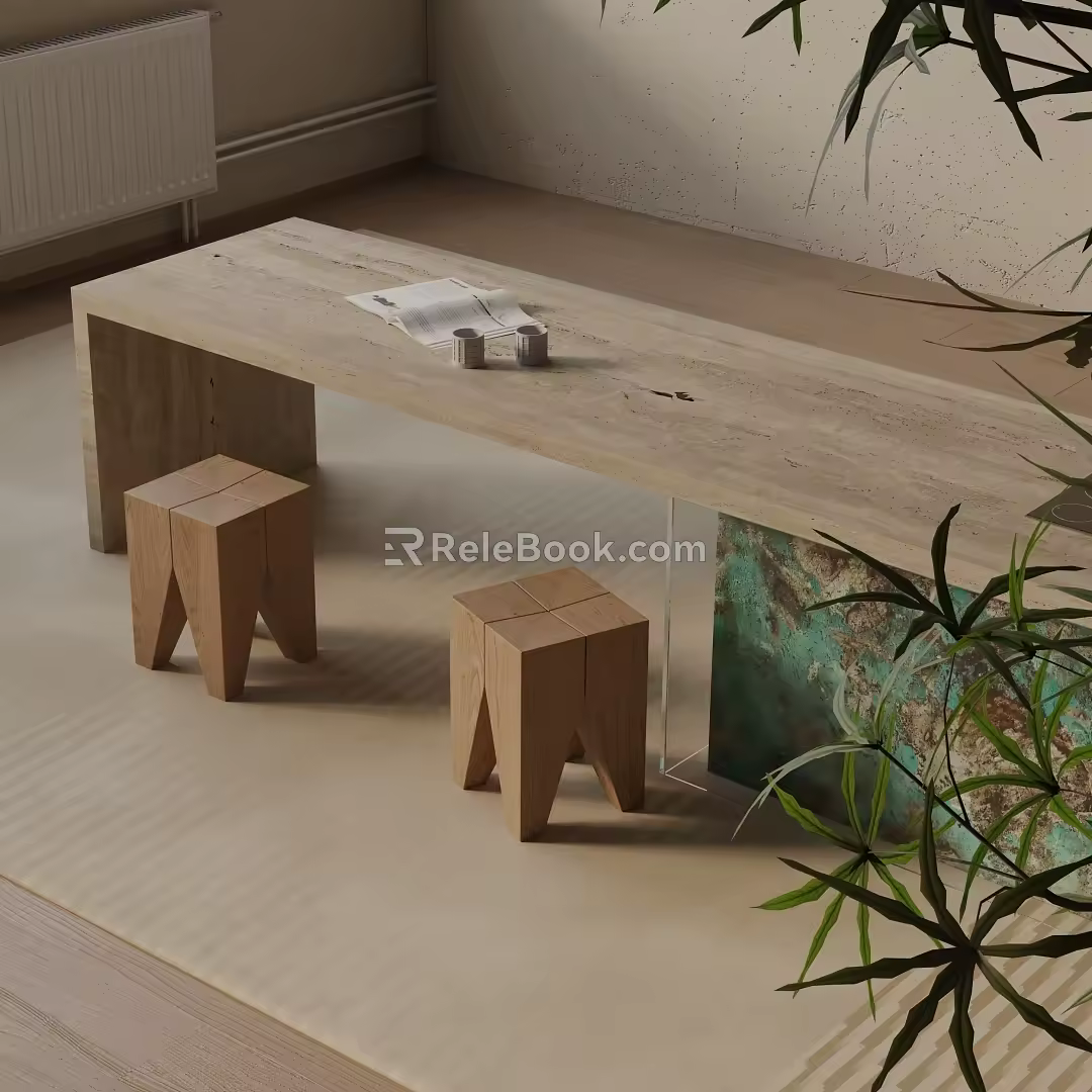 Modern table combination 3d model