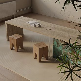 Modern table combination 3d model