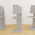 Commercial Self Service Kiosks with Interactive Display Screens Storage Drawers and Platforms