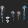 Jellyfish Shaped Decorative LED Lights With Multiple Colors And Modern Design For Indoor Ambient Hanging