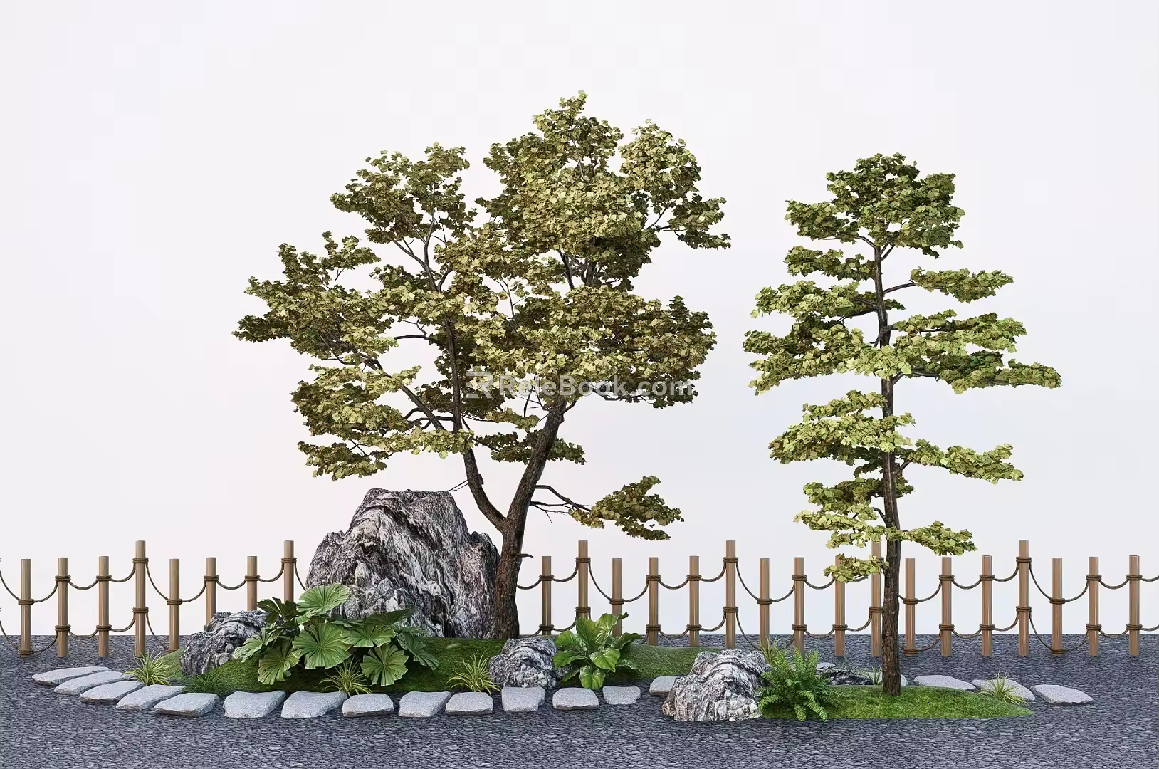 Modern Pine Tree Pinus sylvestris landscape tree courtyard tree garden street tree 3d model