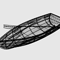 Small Wooden Boat With Oars Brown Hull Blue Trim And Purple Seats