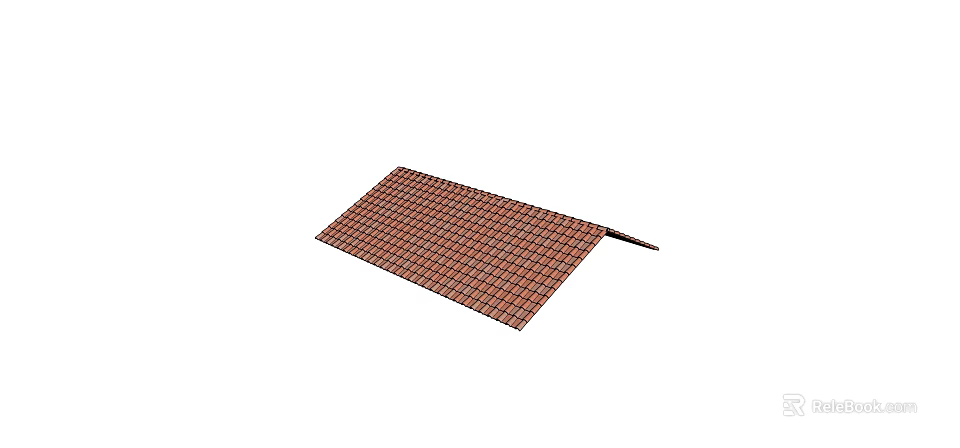 Red Brick Floor With Regular Grid Pattern And Protruding Edge 3d model