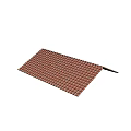 Red Brick Floor With Regular Grid Pattern And Protruding Edge 3d model
