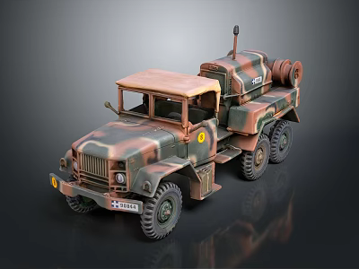 Modern Traction Locomotive Tractor Antique Traction Locomotive Antique Tractor 3d model