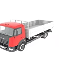 Red MAXUS Cargo Truck Exterior With Silver Flatbed And Modern Design