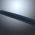 Dark Blue Plastic Comb With Fine Teeth In Soft Lighting Modern Design 3d model