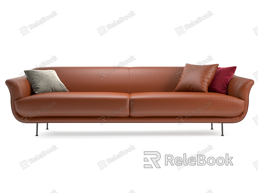 Modern double sofa multiplayer sofa model