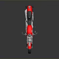 Shiny Red Cruiser Motorcycle With Black Seat Silver Engine Parts And Surface Reflection