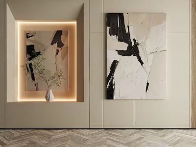 modern decorative painting 3d model