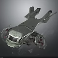 Futuristic Spacecraft Design With Sleek Metallic Body And Advanced Propulsion System