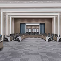 Behind the command center on the second floor of the modern command center 3d model