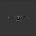 Modern White Helicopter With Large Rotors Sleek Body And Detailed Windows Design