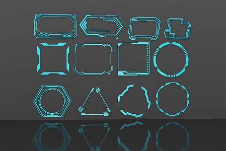 Modern technology line technology wireframe 3d model