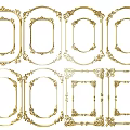 Jane European Flower Lattice Carved Hollow-out Flower Window Carved Corner Carved Gypsum Line Carved Window Pattern Carved 3d model