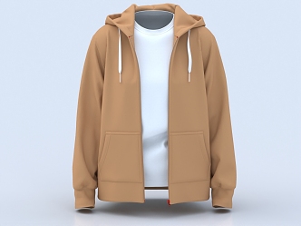 Hooded Coat Clothes Clothing Jacket Leather Jacket Down Jacket 3d model